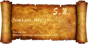 Somlyai Márk névjegykártya